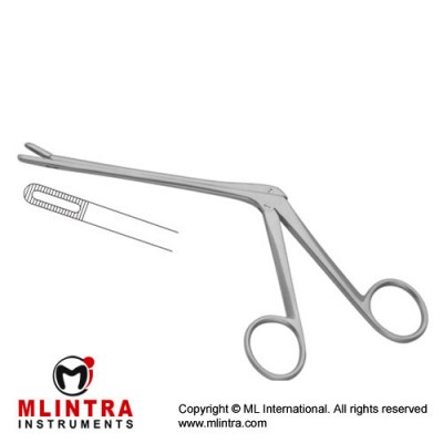Schlesinger Leminectomy Rongeur Serrated Jaws Stainless Steel, 13 cm - 5" Bite Size 4 x 10 mm